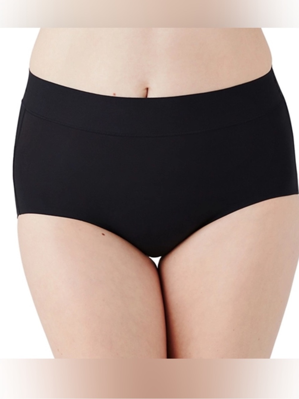 WACOAL 875308 AT EASE BRIEF PANTY BLACK SIZE XXL (9) NWOT